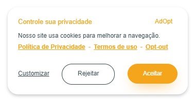 pop up adopt política de cookies